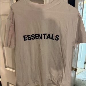 Essentials Cream Tee size XS (notes)